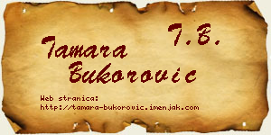 Tamara Bukorović vizit kartica